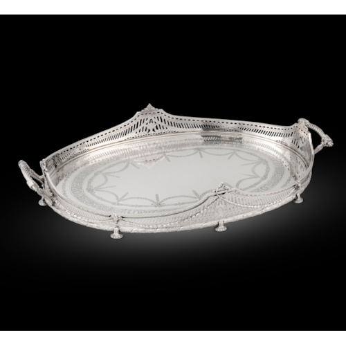 A George V silver Gallery Tray